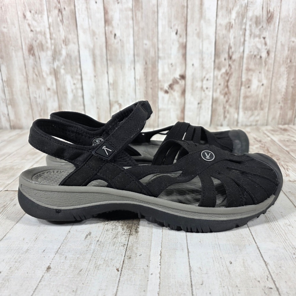 Keen Rose Sandal Womens 10.5 Black Gray Hiking Water Shoes 1008783